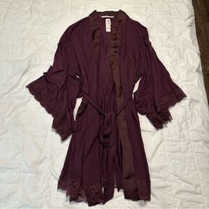 Victoria's Secret Purple Lace Trim Robe